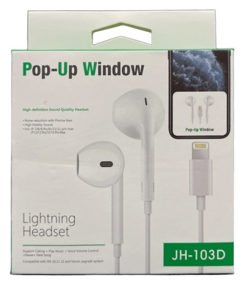 Ecouteur iPhone 7-X Lightning JH-103D